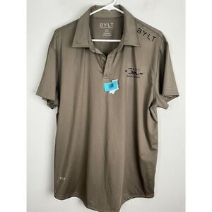 BYLT Premium Basics Polo Shirt Mens L F1 Miami Grand Prix‎ Event Staff Khaki